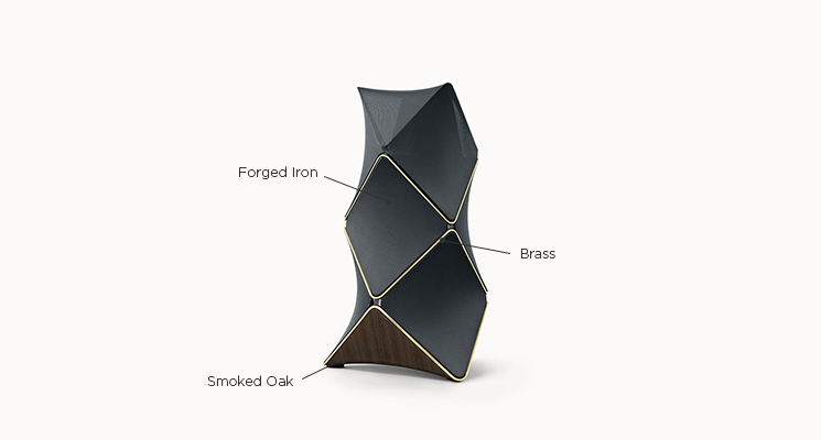 Gallery Beolab90 SmokedOak Brass ForgedIron - B&O