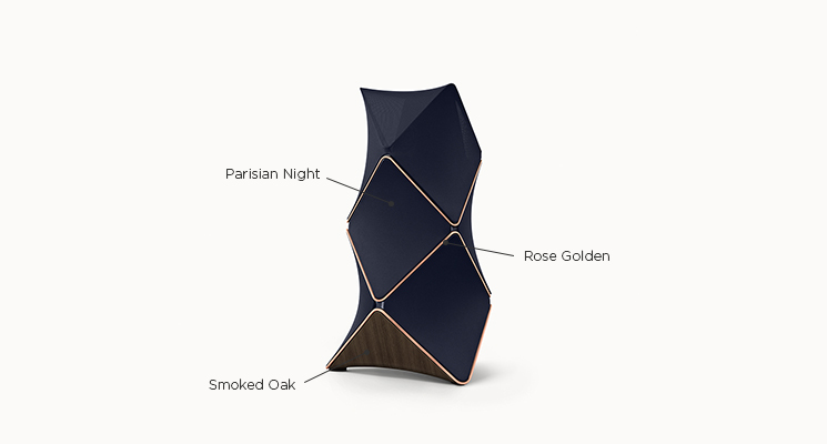 Gallery Beolab90 SmokedOak RoseGolden ParisianNight - B&O